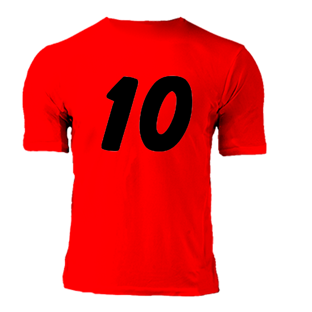 Camiseta roja trasero